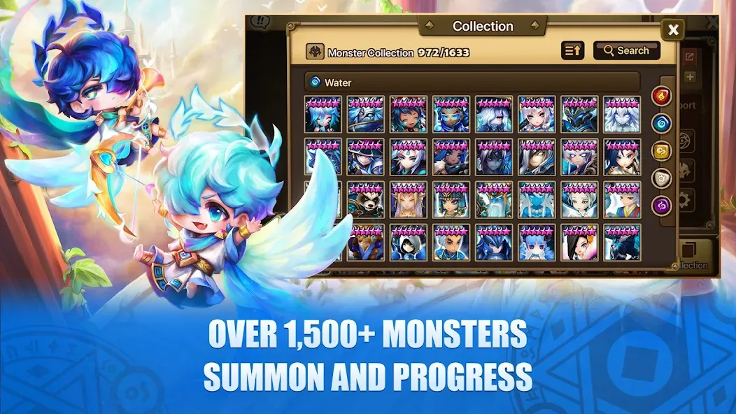 Summoners War МОД/Взлом [Меню, Бесконечные монеты и Открытые уровни] Screenshot 2
