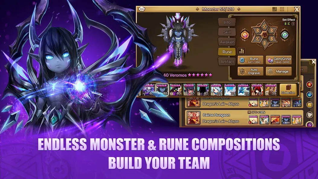 Summoners War МОД/Взлом [Меню, Бесконечные монеты и Открытые уровни] Screenshot 3