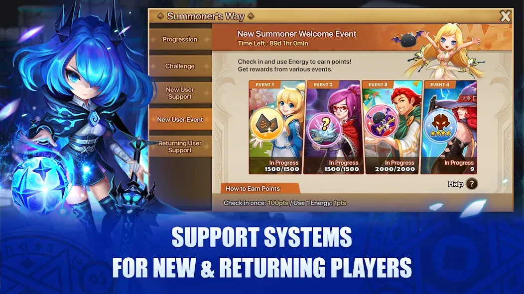 Summoners War МОД/Взлом [Меню, Бесконечные монеты и Открытые уровни] Screenshot 4