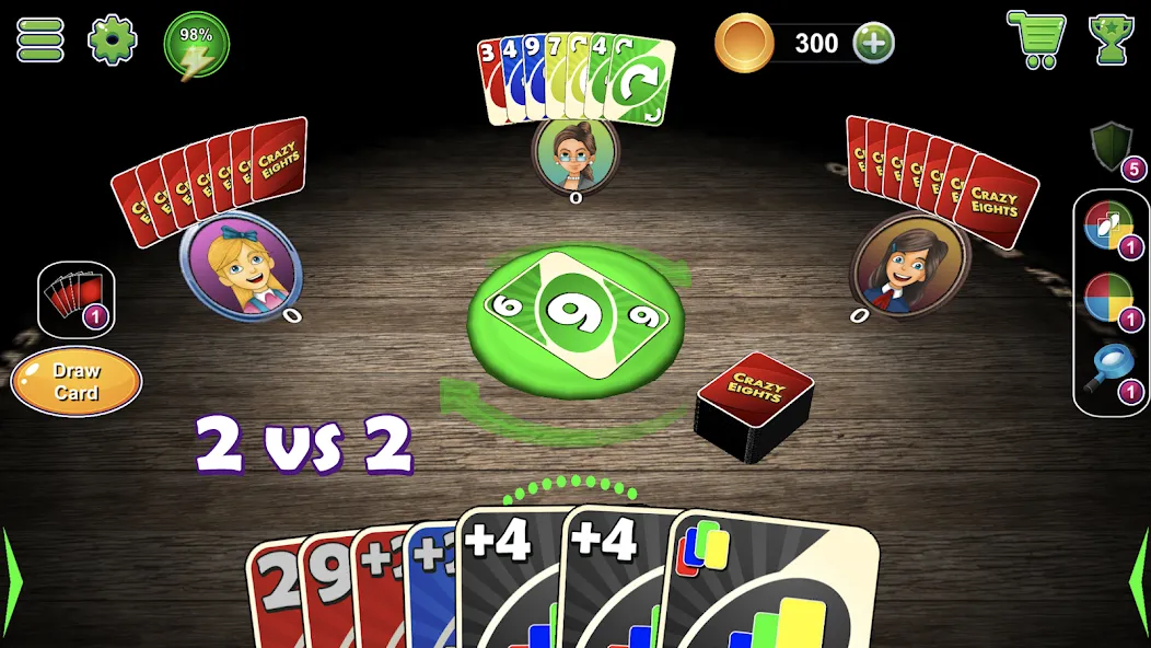 Crazy Eights 3D (КрэйзиЭйтс) МОД/Взлом [Деньги, Монеты и Меню MOD] Screenshot 4