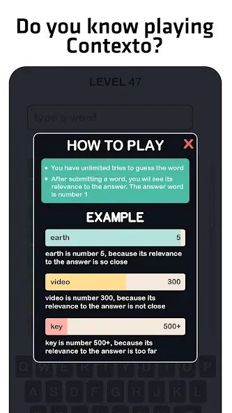 Contexto - Similar Word (Контекст) МОД/Взлом [Меню, Бесконечные монеты и Открытые уровни] Screenshot 1