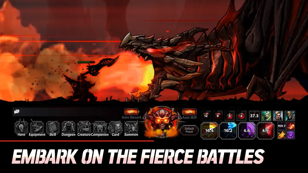 Idle Berserker: legend of rpg (Айдл) МОД/Взлом [Меню, Бесконечные монеты и Открытые уровни] Screenshot 1