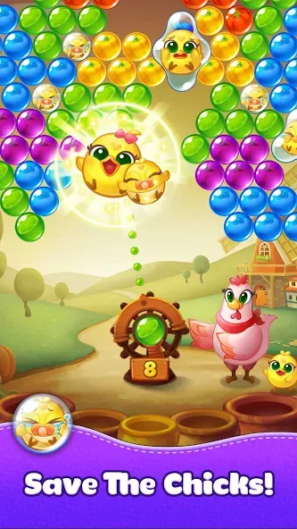 Bubble CoCo : Bubble Shooter (Бабл Коко) МОД/Взлом [Бесконечные деньги, Монеты и Мега MOD] Screenshot 4