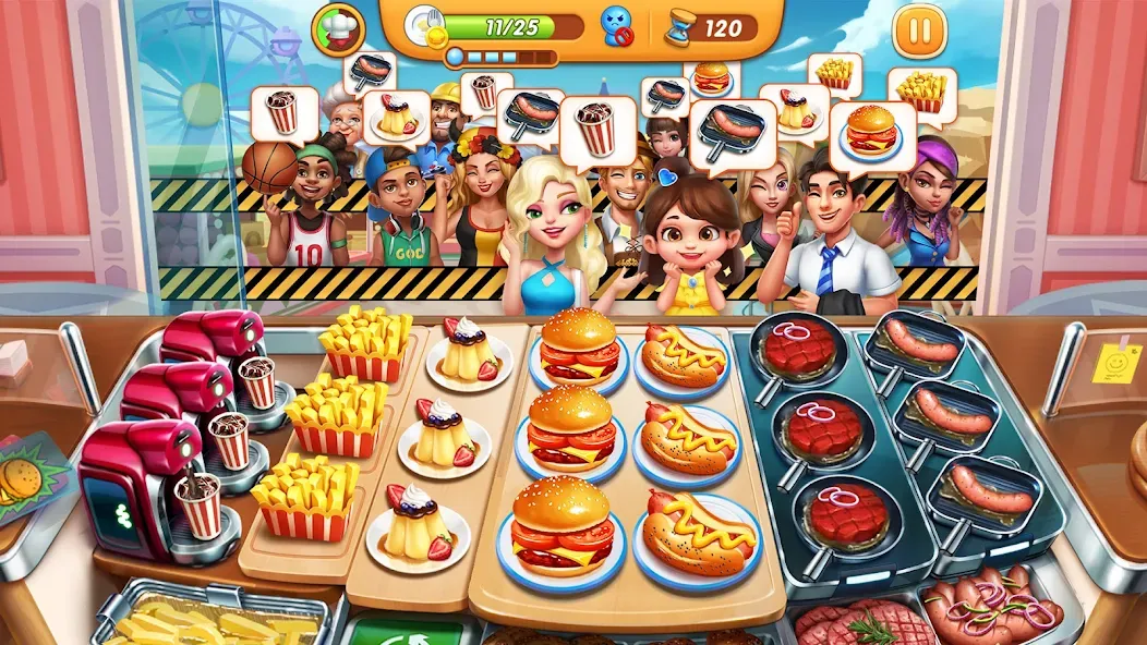 Cooking City - Cooking Games (Кукинг Сити) МОД/Взлом [Все открыто, Дополнительные деньги и Меню MOD] Screenshot 1