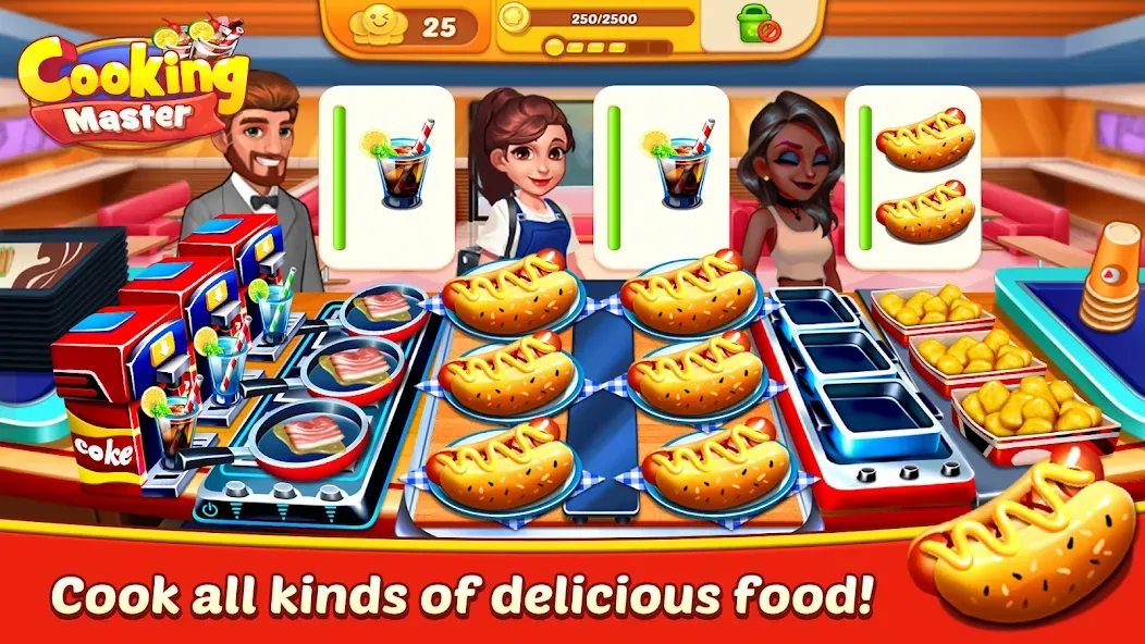 Cooking Master:Restaurant Game (Кукинг Мастер) МОД/Взлом [Деньги, Монеты и Меню MOD] Screenshot 2