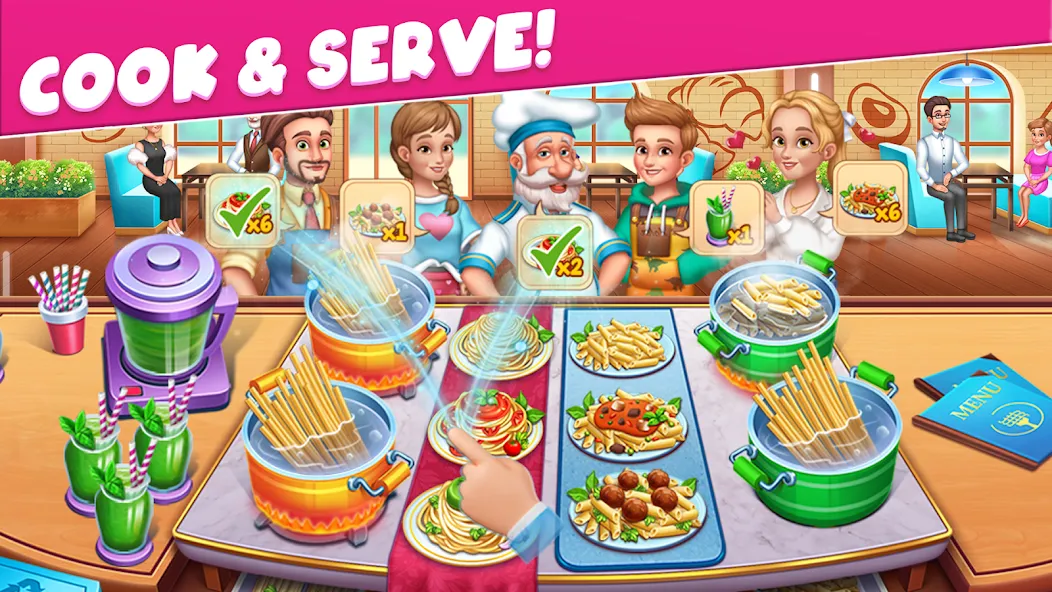Cooking Taste Restaurant Games МОД/Взлом [Много монет, Открытые уровни и Мега MOD] Screenshot 3