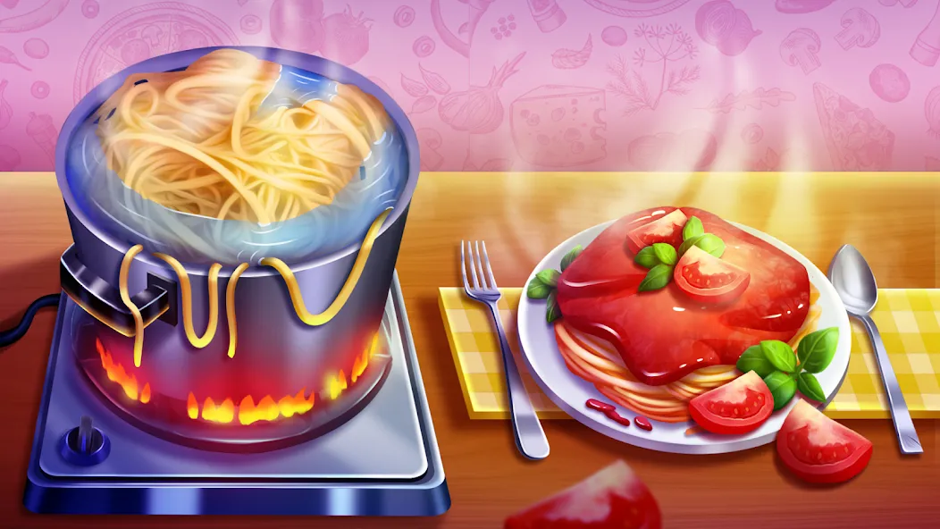 Cooking Team: Restaurant Games МОД/Взлом [Все открыто, Дополнительные деньги и Меню MOD] Screenshot 1