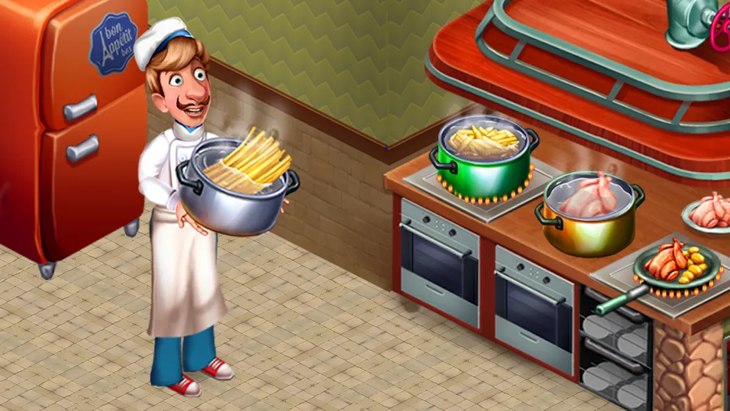 Cooking Team: Restaurant Games МОД/Взлом [Все открыто, Дополнительные деньги и Меню MOD] Screenshot 2