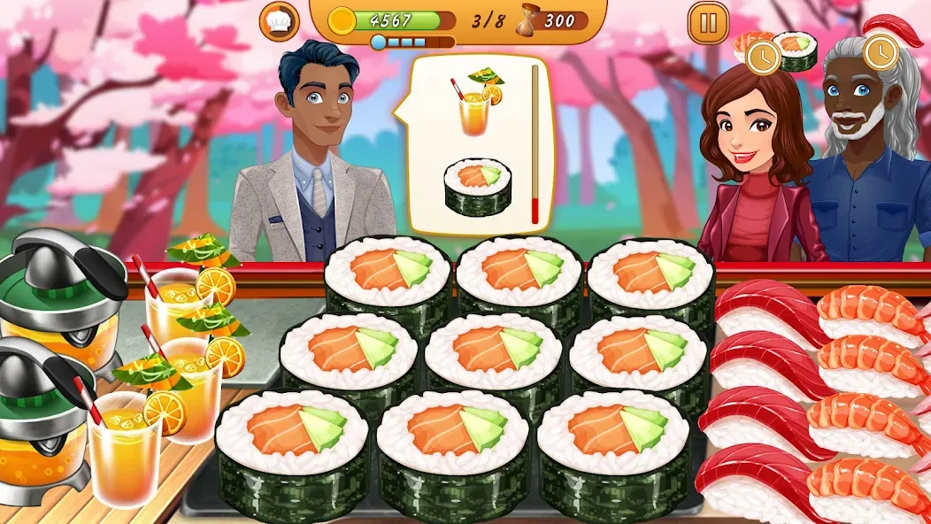 Cooking Team: Restaurant Games МОД/Взлом [Все открыто, Дополнительные деньги и Меню MOD] Screenshot 3