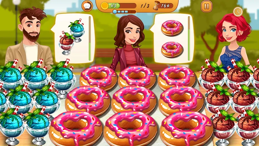 Cooking Team: Restaurant Games МОД/Взлом [Все открыто, Дополнительные деньги и Меню MOD] Screenshot 5