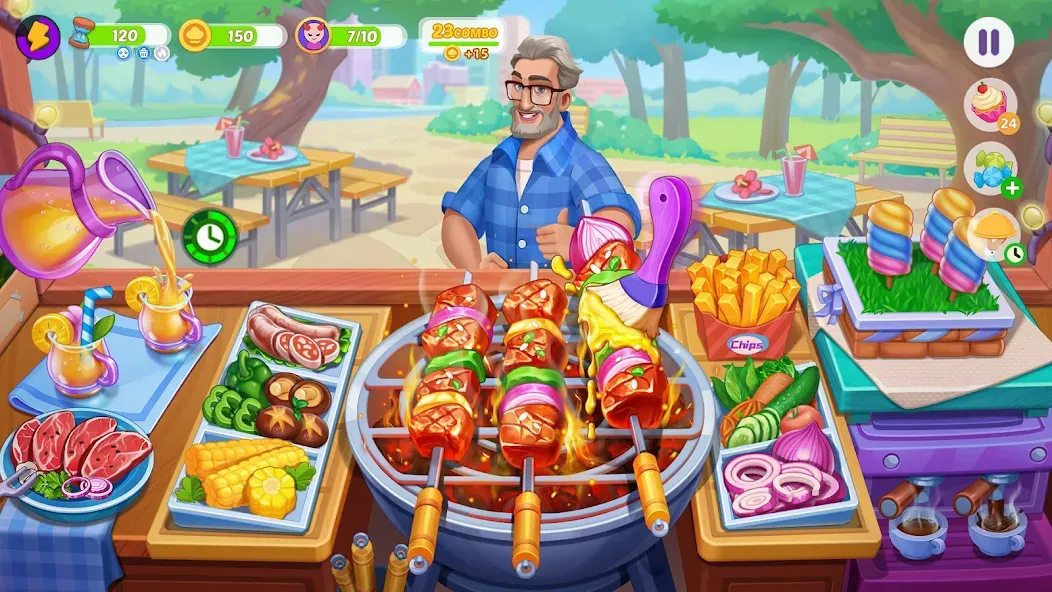 Cooking Town - Restaurant Game (Кукинг Таун) МОД/Взлом [Много монет, Открытые уровни и Мега MOD] Screenshot 1