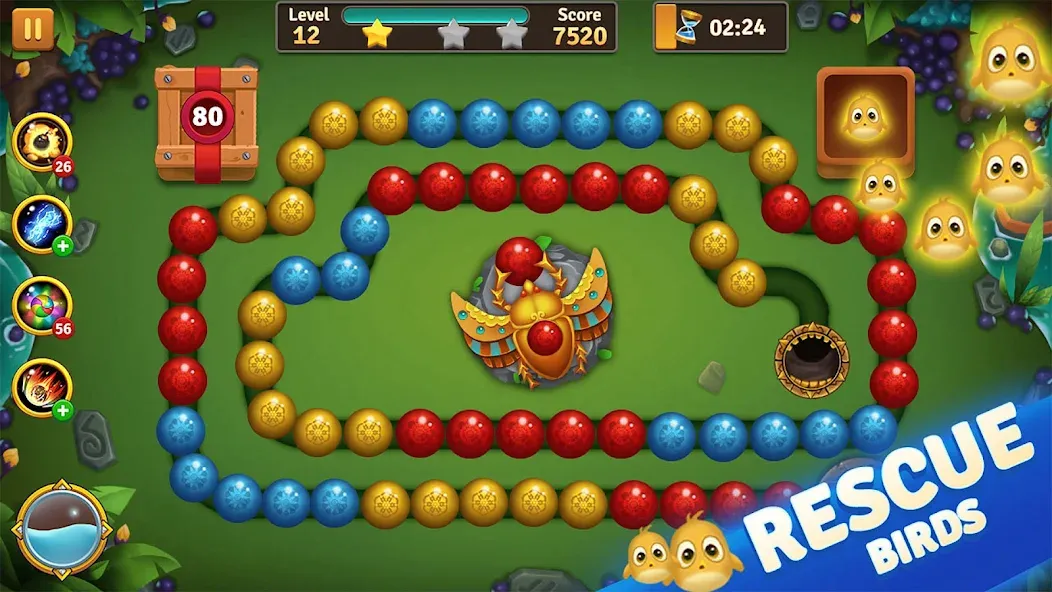 Jungle Marble Blast МОД/Взлом [Много монет, Открытые уровни и Мега MOD] Screenshot 2