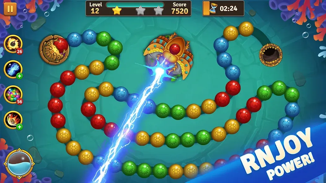 Jungle Marble Blast МОД/Взлом [Много монет, Открытые уровни и Мега MOD] Screenshot 4