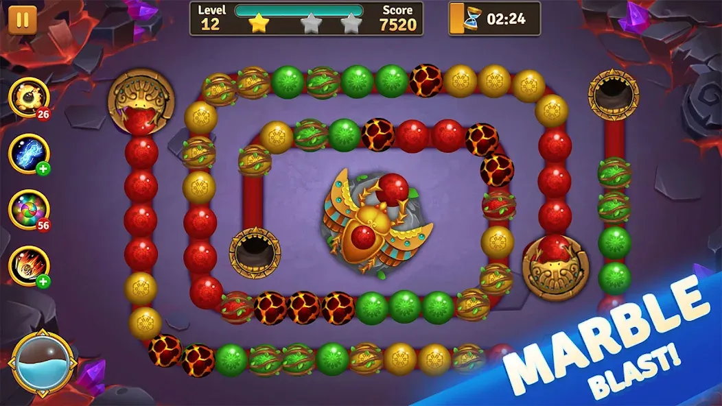 Jungle Marble Blast МОД/Взлом [Много монет, Открытые уровни и Мега MOD] Screenshot 5