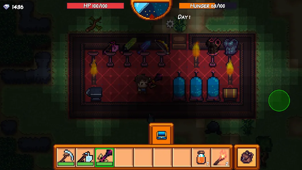 Pixel Survival Game 3 (Пиксельная выживалка 3) МОД/Взлом [Меню, Бесконечные монеты и Открытые уровни] Screenshot 2