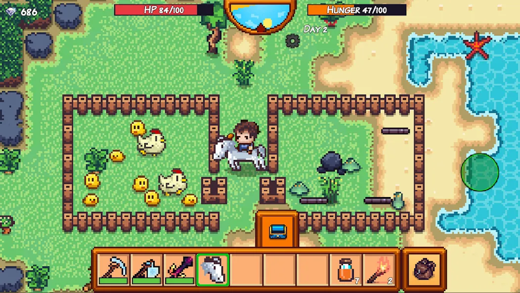 Pixel Survival Game 3 (Пиксельная выживалка 3) МОД/Взлом [Меню, Бесконечные монеты и Открытые уровни] Screenshot 3