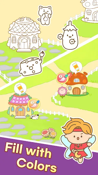 Color Town: My Lovely World (Цолор Таун) МОД/Взлом [Много денег, Монет и Все открыто] Screenshot 5
