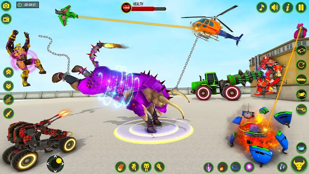 Bull Robot Car Game:Robot Game МОД/Взлом [Много денег, Монет и Все открыто] Screenshot 4