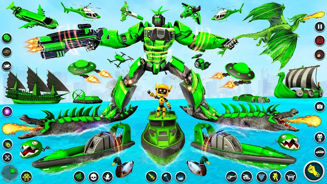 Dino Robot - Car Robot Games (Дино Робот) МОД/Взлом [Деньги, Монеты и Меню MOD] Screenshot 2