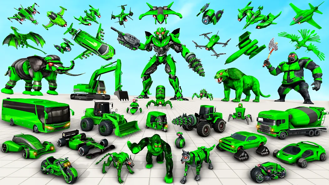 Multi Animal Robot Car Games (Мульти Анимал Робот Кар Игры) МОД/Взлом [Много денег, Монет и Все открыто] Screenshot 2