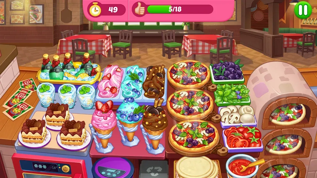 Crazy Cooking Diner: Chef Game (Крейзи кукинг дайнер) МОД/Взлом [Деньги, Монеты и Меню MOD] Screenshot 2