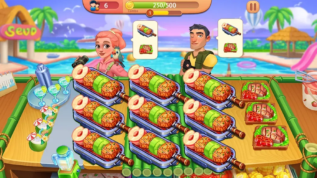 Cooking Journey: Cooking Games (Кукинг Джерни) МОД/Взлом [Меню, Бесконечные монеты и Открытые уровни] Screenshot 4