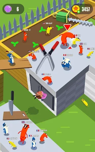 Sausage Wars.io МОД/Взлом [Меню, Бесконечные монеты и Открытые уровни] Screenshot 3