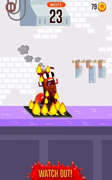 Run Sausage Run! МОД/Взлом [Много монет, Открытые уровни и Мега MOD] Screenshot 2