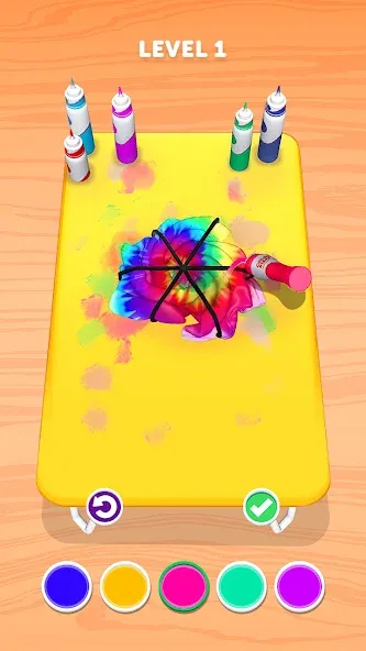 Tie Dye МОД/Взлом [Много денег, Монет и Все открыто] Screenshot 1
