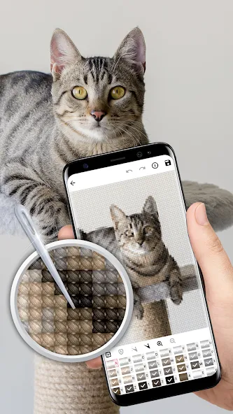 Cross Stitch Joy (Кроссстич радость) МОД/Взлом [Деньги, Монеты и Меню MOD] Screenshot 3