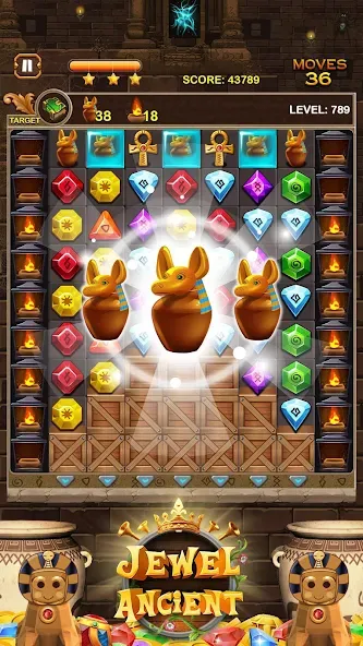 Jewel Ancient Pyramid Treasure МОД/Взлом [Деньги, Монеты и Меню MOD] Screenshot 2