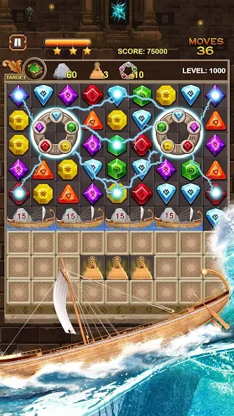Jewel Ancient Pyramid Treasure МОД/Взлом [Деньги, Монеты и Меню MOD] Screenshot 3