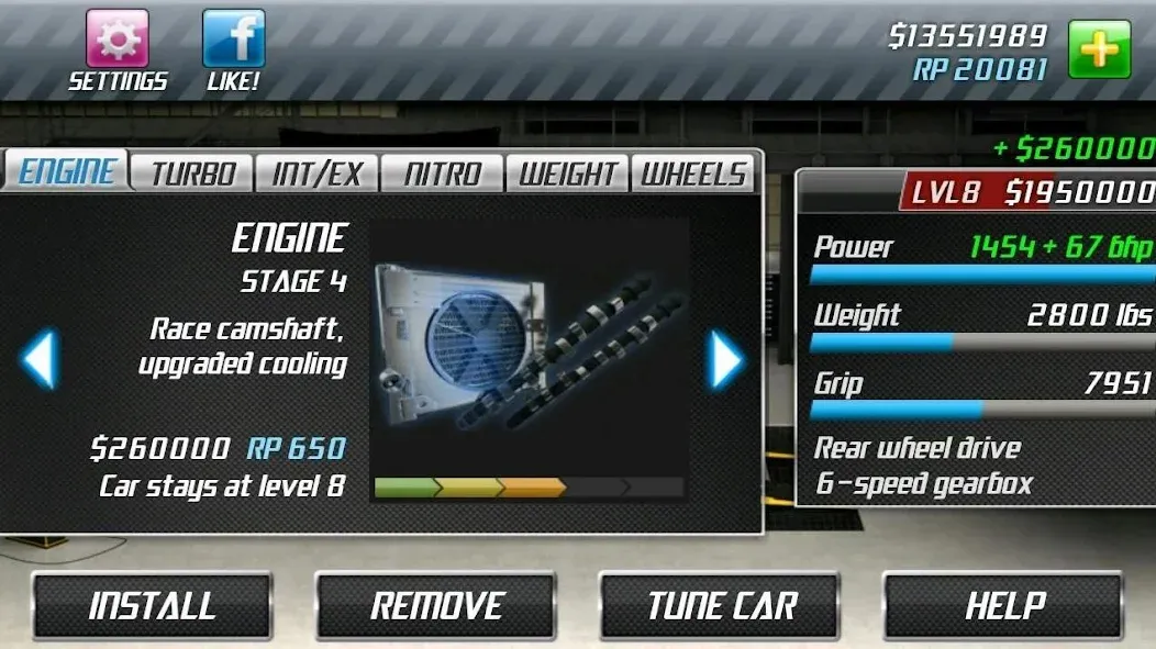 Drag Racing (Драгрейсинг) МОД/Взлом [Меню, Бесконечные монеты и Открытые уровни] Screenshot 3