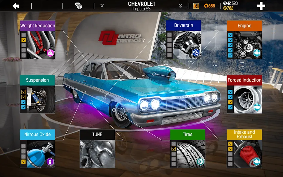 Nitro Nation: Car Racing Game (Нитро Нейшн) МОД/Взлом [Бесконечные деньги, Монеты и Мега MOD] Screenshot 3