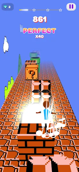 Melody Run - Cute Popcat Music (Мелодия Ран) МОД/Взлом [Деньги, Монеты и Меню MOD] Screenshot 5