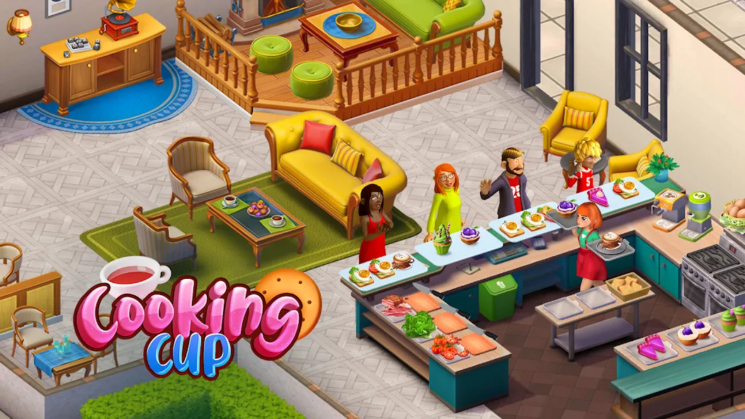 Cooking Cup: Fun Cafe Games (Кукинг Кап) МОД/Взлом [Много монет, Открытые уровни и Мега MOD] Screenshot 1