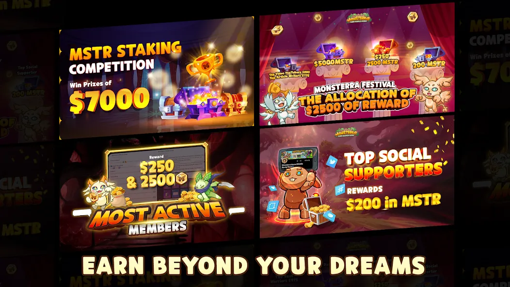 Monsterra: Crypto & NFT Game (Монстера) МОД/Взлом [Много монет, Открытые уровни и Мега MOD] Screenshot 2