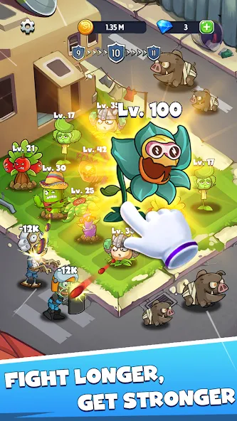 Merge Plants – Monster Defense (Мерж Плантс) МОД/Взлом [Деньги, Монеты и Меню MOD] Screenshot 4