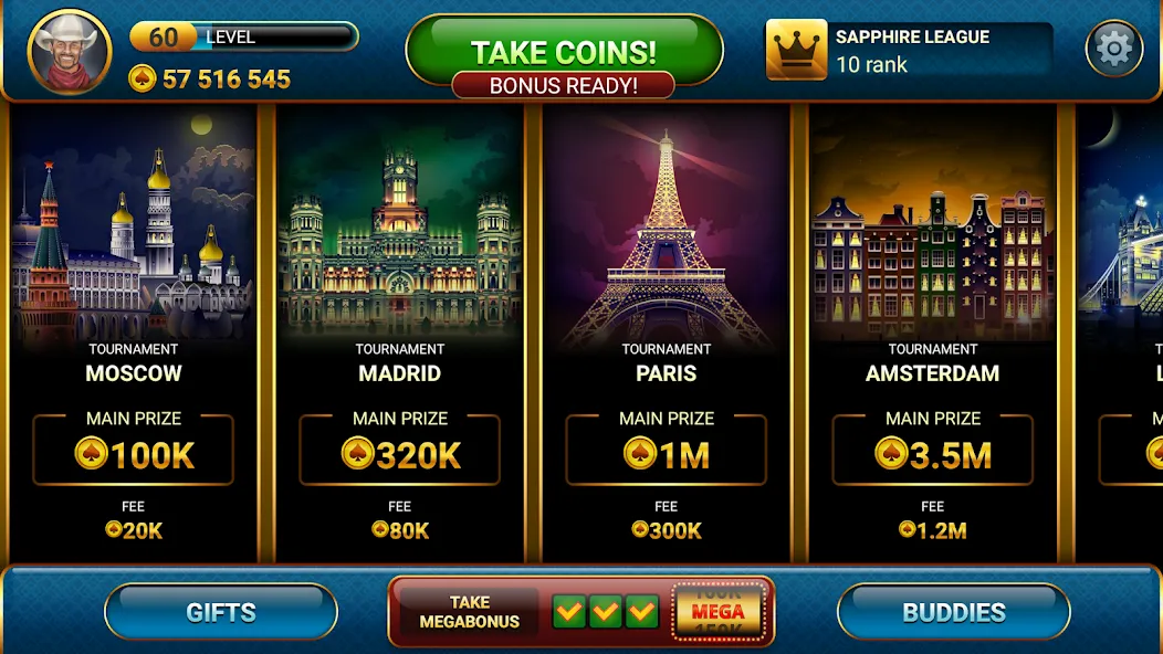 Poker Championship Tournaments МОД/Взлом [Много денег, Монет и Все открыто] Screenshot 1