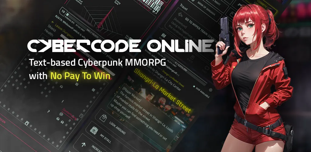 CyberCode Online -Text MMORPG (СайберКод Онлайн) МОД/Взлом [Много денег, Монет и Все открыто] Screenshot 1