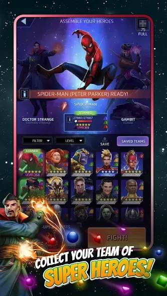 MARVEL Puzzle Quest: Hero RPG (Марвел Пазл Квест) МОД/Взлом [Бесконечные деньги, Монеты и Мега MOD] Screenshot 2