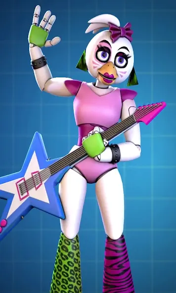 Glamrock Chica Workshop Glitch (Гламрок Чика Мастерская Глитч) МОД/Взлом [Бесконечные деньги, Монеты и Мега MOD] Screenshot 1