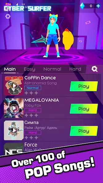 Cyber Surfer (Сайбер Серфер) МОД/Взлом [Много денег, Монет и Все открыто] Screenshot 1