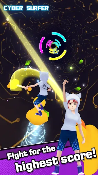 Cyber Surfer (Сайбер Серфер) МОД/Взлом [Много денег, Монет и Все открыто] Screenshot 4