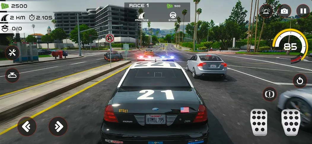 Highway Police Chase Simulator МОД/Взлом [Бесконечные деньги, Монеты и Мега MOD] Screenshot 4