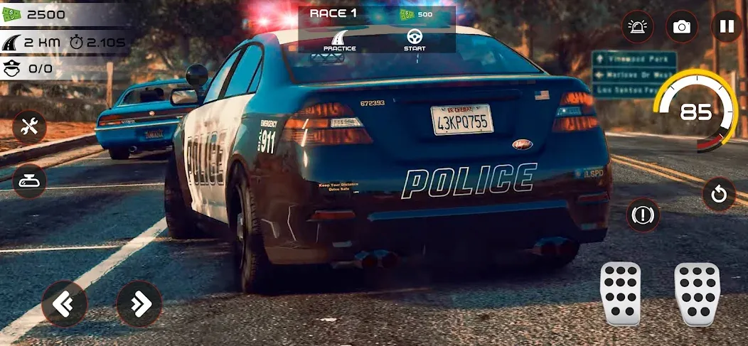 Highway Police Chase Simulator МОД/Взлом [Бесконечные деньги, Монеты и Мега MOD] Screenshot 5
