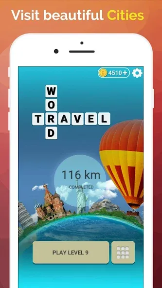 Word Travel: Wonders Trip Game МОД/Взлом [Много монет, Открытые уровни и Мега MOD] Screenshot 2