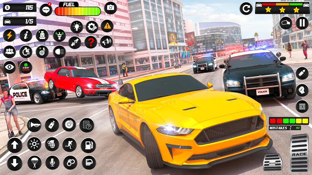 Police Car Chase Car Games МОД/Взлом [Много денег, Монет и Все открыто] Screenshot 2