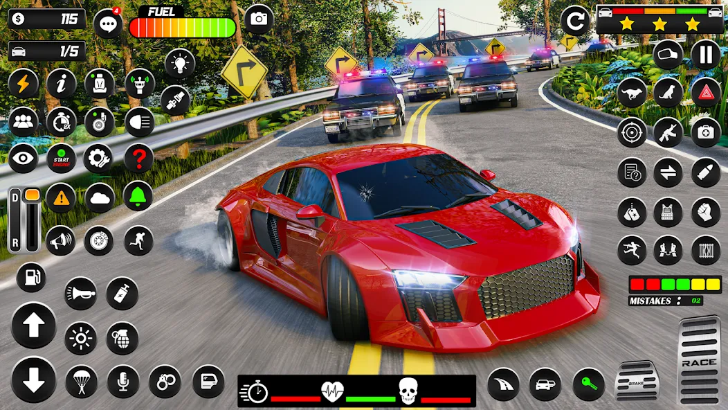 Police Car Chase Car Games МОД/Взлом [Много денег, Монет и Все открыто] Screenshot 4