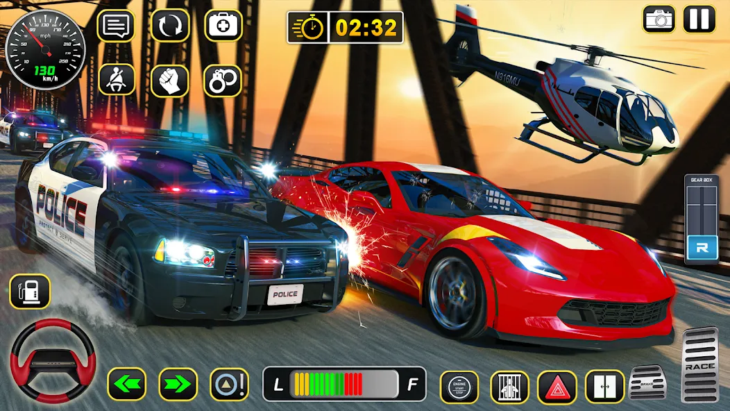 Police Car Chase Car Games МОД/Взлом [Много денег, Монет и Все открыто] Screenshot 5